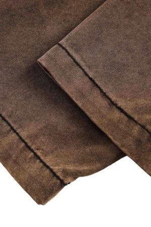 Concert Outfit Distressed Washed Rivet Hooded Denim Sweatshirt