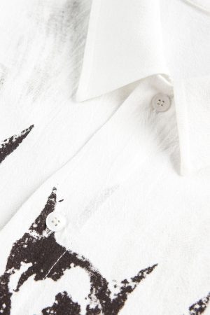 Concert Outfit Doberman Print Short Sleeve Shirt