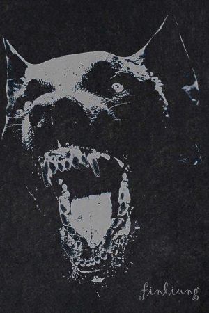 Concert Outfit Doberman Print Washed T-Shirt