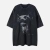 Concert Outfit Doberman Print Washed T-Shirt