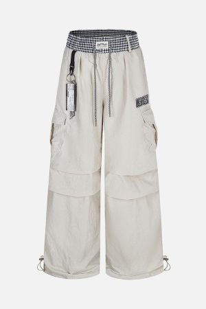 Concert Outfit Double Waist Drawstring Baggy Cargo Pants