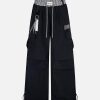 Concert Outfit Double Waist Drawstring Baggy Cargo Pants