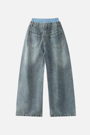 Concert Outfit Double Waist Loose Sagging Jeans