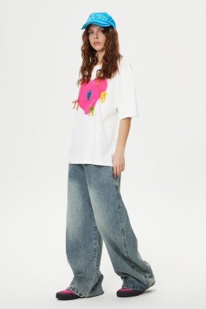 Concert Outfit Double Waist Loose Sagging Jeans