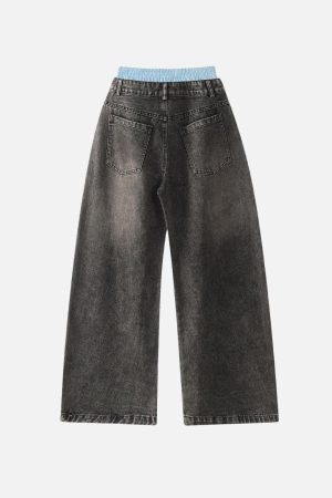 Concert Outfit Double Waist Loose Sagging Jeans