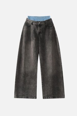 Concert Outfit Double Waist Loose Sagging Jeans