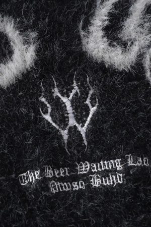 Concert Outfit Dragon Mohair Jacquard Sweater