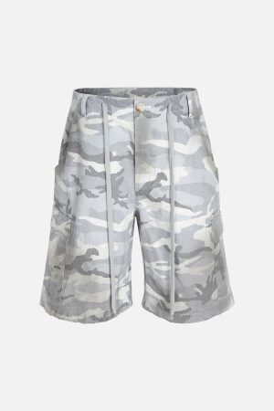 Concert Outfit Drawstring Camouflage Cargo Shorts