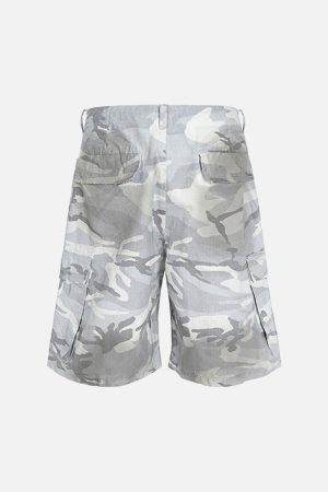 Concert Outfit Drawstring Camouflage Cargo Shorts