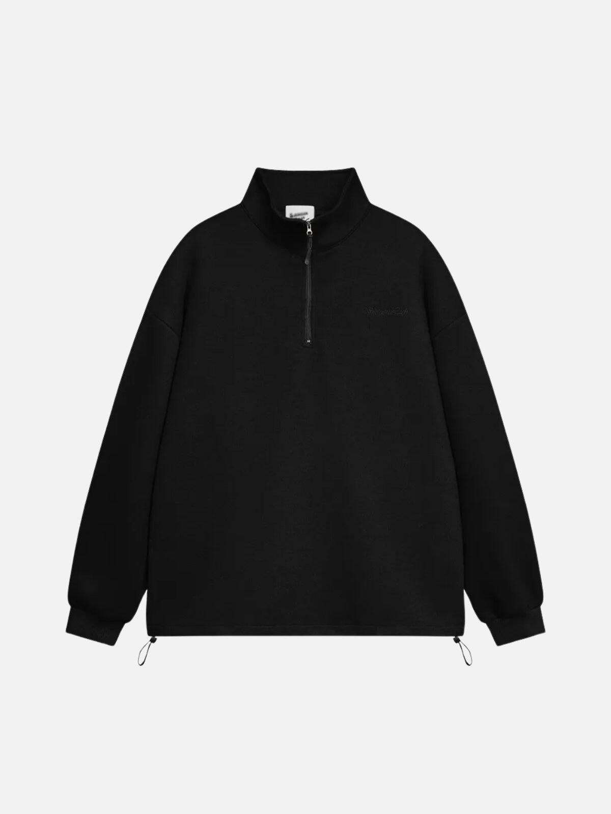 Concert Outfit Drawstring Hem Stand Collar Sweatshirt Concert Outfit Drawstring Hem Stand Collar Sweatshirt