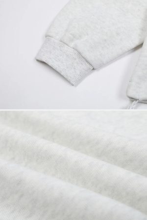 Concert Outfit Drawstring Hem Stand Collar Sweatshirt