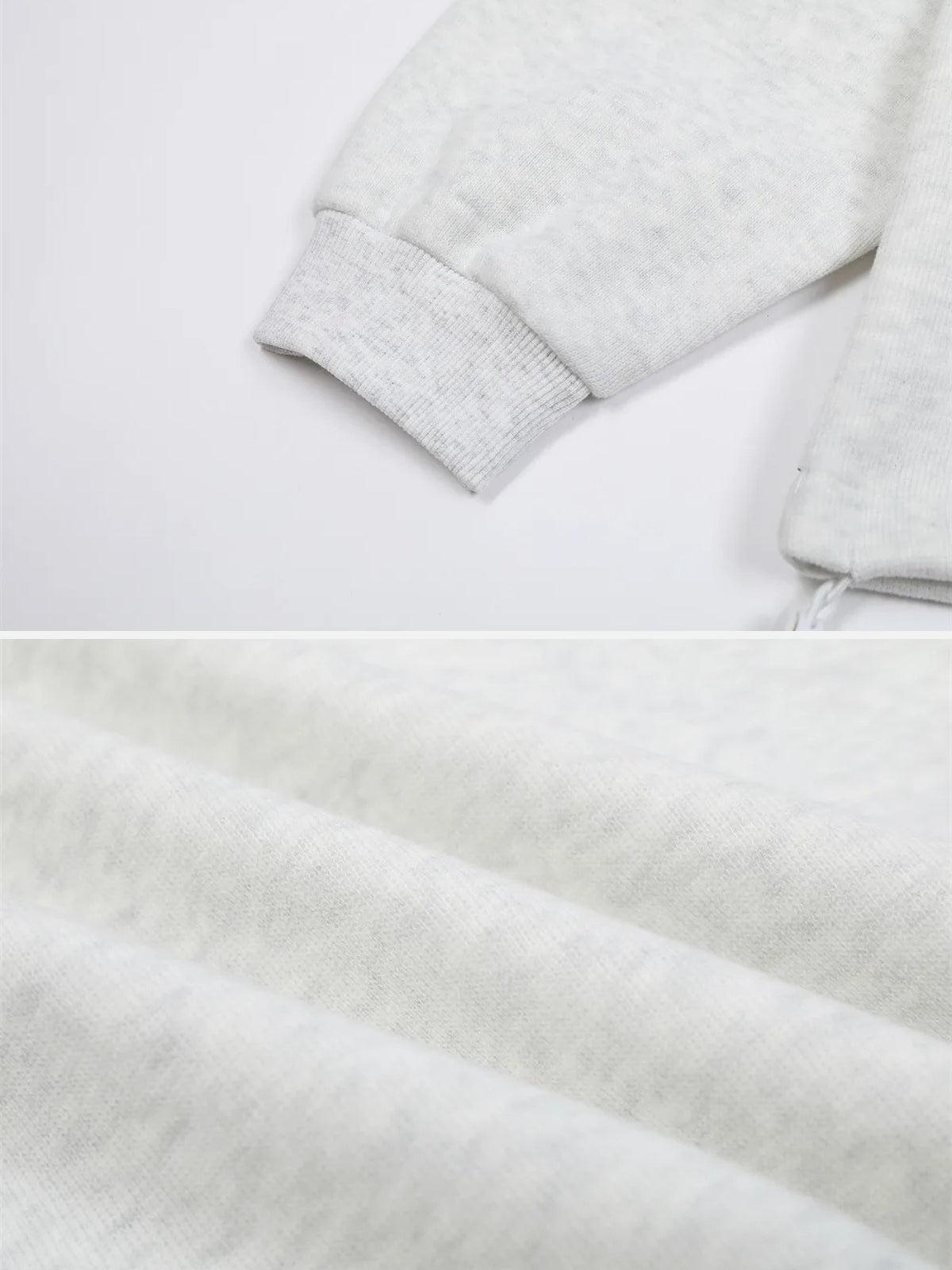 Concert Outfit Drawstring Hem Stand Collar Sweatshirt Concert Outfit Drawstring Hem Stand Collar Sweatshirt