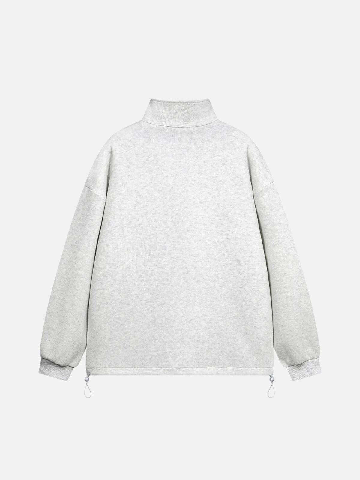 Concert Outfit Drawstring Hem Stand Collar Sweatshirt Concert Outfit Drawstring Hem Stand Collar Sweatshirt