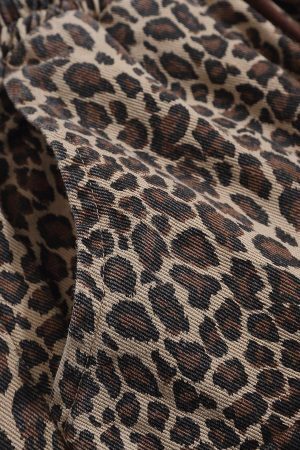 Concert Outfit Drawstring Leopard Print Shorts