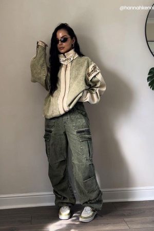 Concert Outfit Drawstring Loose Cargo Jeans