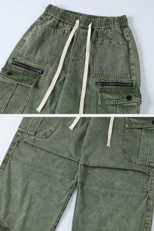 Concert Outfit Drawstring Loose Cargo Jeans