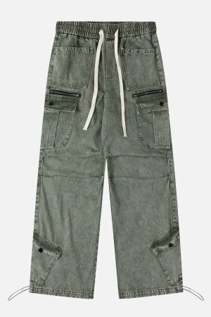 Concert Outfit Drawstring Loose Cargo Jeans