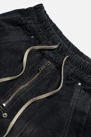 Concert Outfit Drawstring Washed Jorts