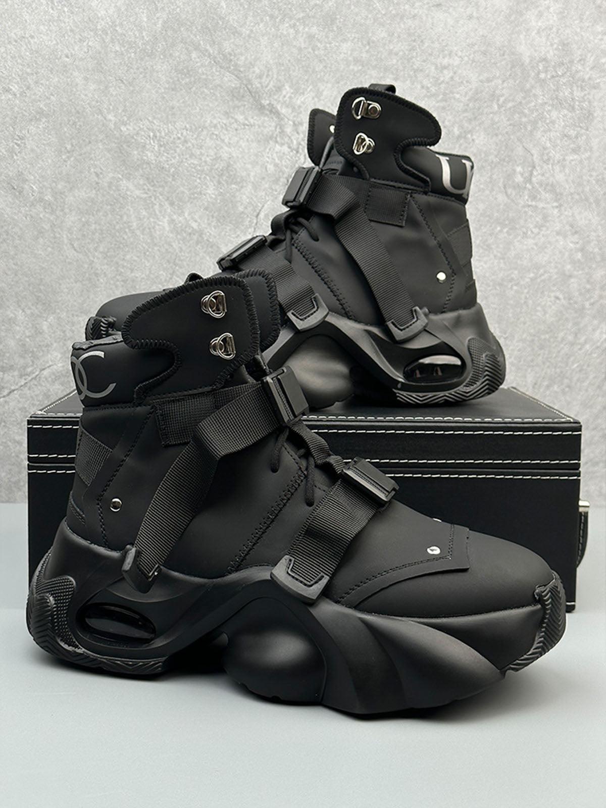 Concert Outfit Dual-Strap Stealth Runner Boots Concert Outfit Dual-Strap Stealth Runner Boots