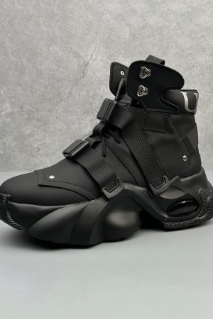 Concert Outfit Dual-Strap Stealth Runner Boots