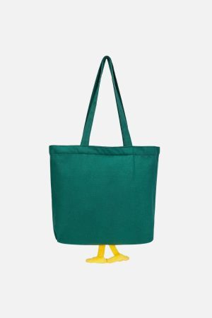 Concert Outfit Duck Flower Canvas Bag