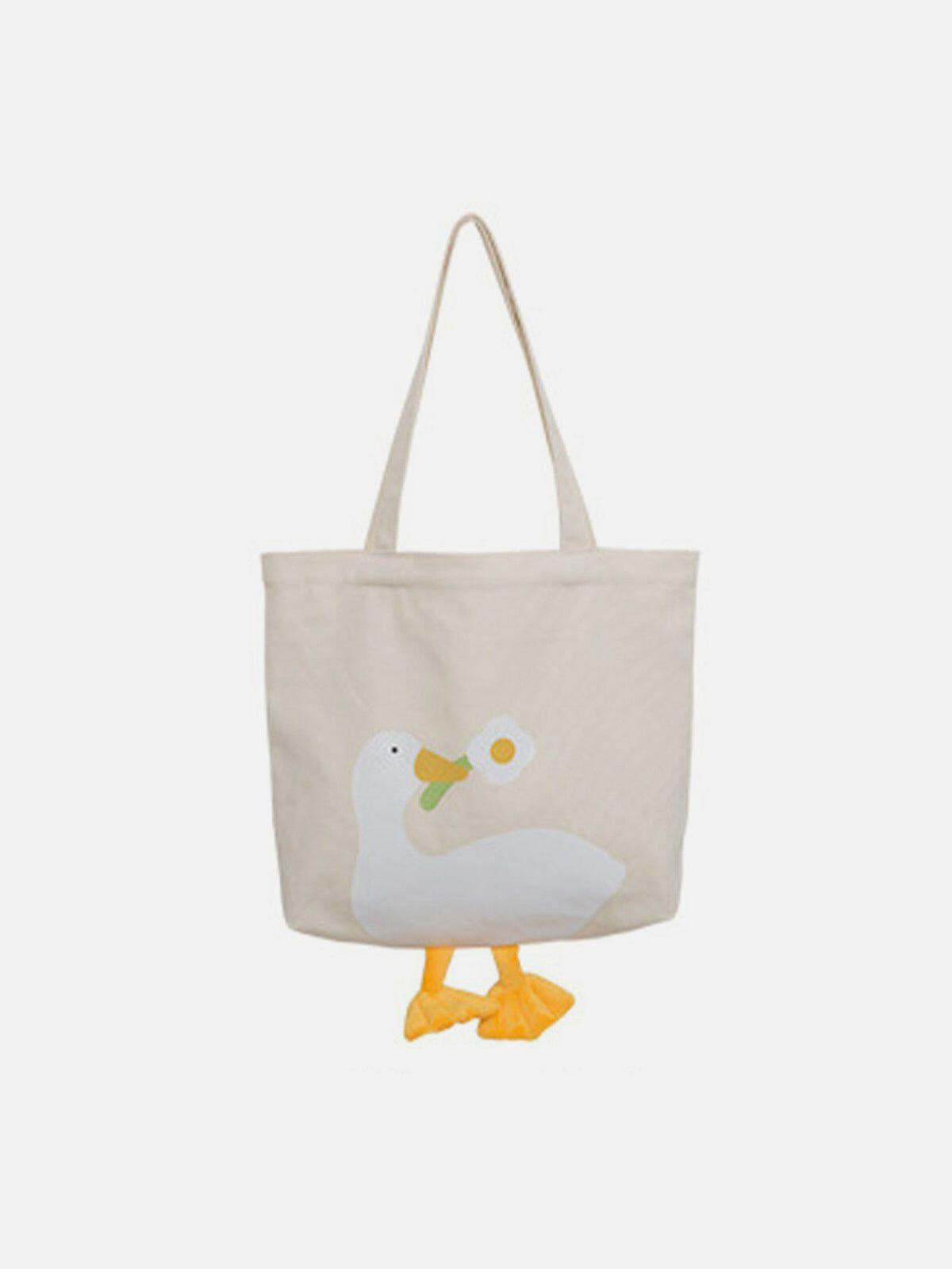 Concert Outfit Duck Flower Canvas Bag Concert Outfit Duck Flower Canvas Bag