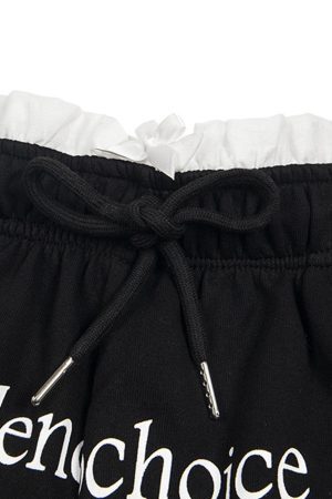 Concert Outfit Elastic Letter Double Waist Shorts