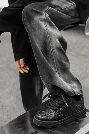 Concert Outfit Embossed Stars Casual Board Shoes