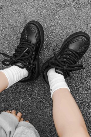 Concert Outfit Embossed Stars Casual Board Shoes