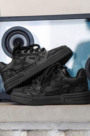 Concert Outfit Embossed Stars Casual Board Shoes