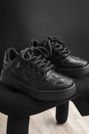 Concert Outfit Embossed Stars Casual Board Shoes