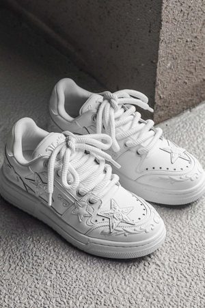 Concert Outfit Embossed Stars Casual Board Shoes