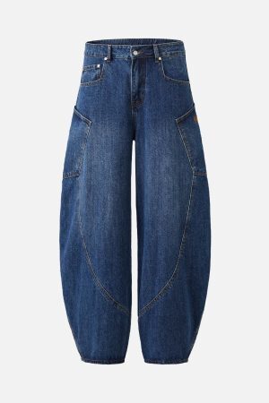 Concert Outfit Embroidered Barrel Leg Jeans