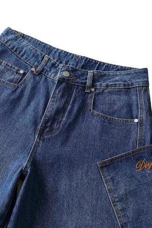 Concert Outfit Embroidered Barrel Leg Jeans