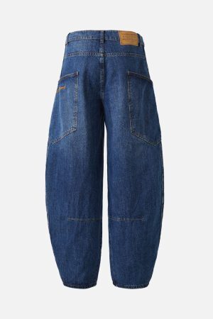 Concert Outfit Embroidered Barrel Leg Jeans