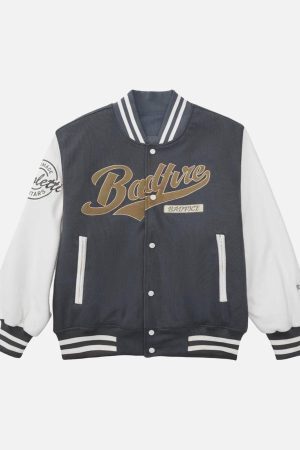 Concert Outfit Embroidered Baseball Bomber Jacket