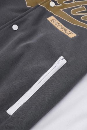 Concert Outfit Embroidered Baseball Bomber Jacket