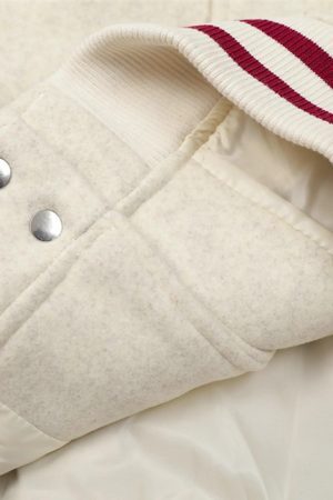 Concert Outfit Embroidered Contrast Color Varsity Jacket