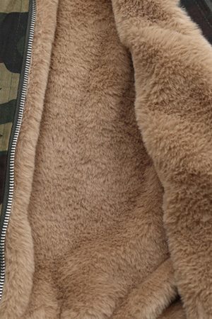 Concert Outfit Embroidered Detachable Fur Hooded Jacket