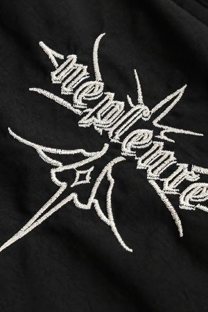 Concert Outfit Embroidered Fur Hooded Quilted Jacket