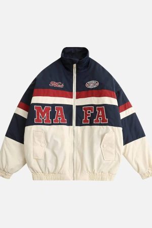 Concert Outfit Embroidered Letter Patch Cotton Jacket