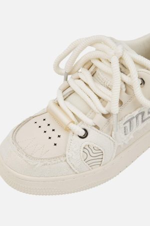 Concert Outfit Embroidered Letter Shoes