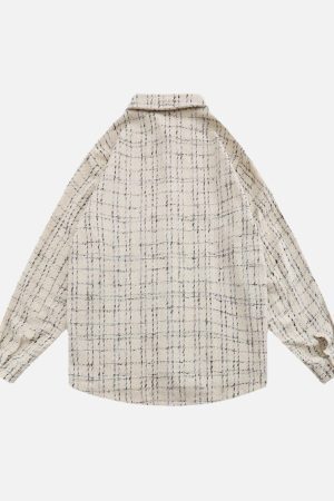 Concert Outfit Embroidered Plaid Shirt