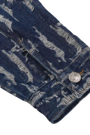 Concert Outfit Embroidered Washed Denim Hoodie