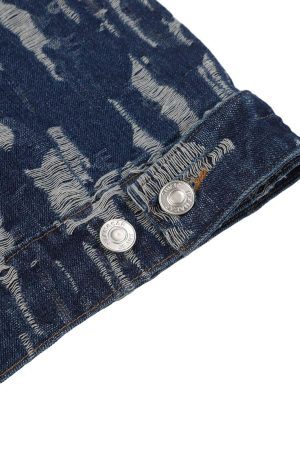 Concert Outfit Embroidered Washed Denim Hoodie