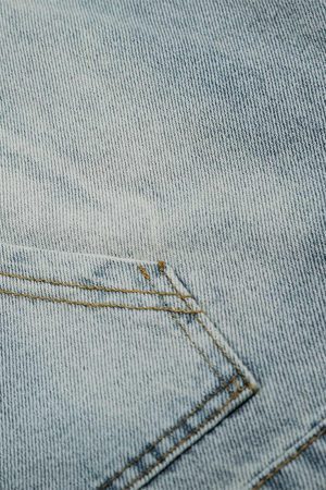 Concert Outfit Embroidered Washed Distressed Denim Hoodie