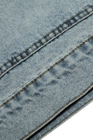 Concert Outfit Embroidered Washed Distressed Denim Hoodie