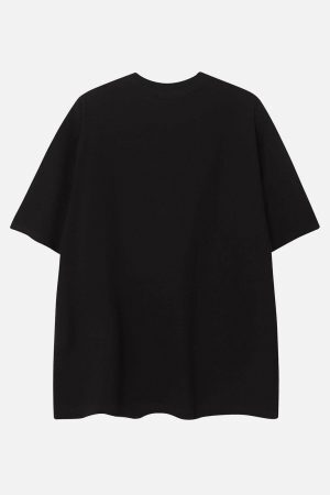 Concert Outfit Embroidery Abstract Face Tee