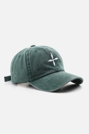 Concert Outfit Embroidery Crucifix Baseball Cap