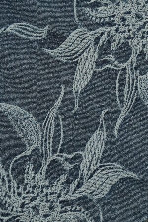 Concert Outfit Embroidery Flower Longline Jorts